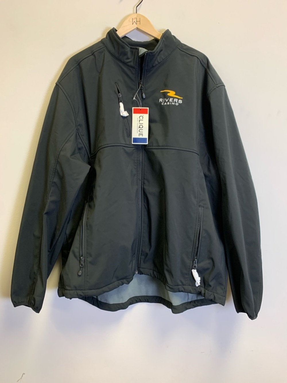 Rivers Casino Men's Black Performance Softshell Jacket